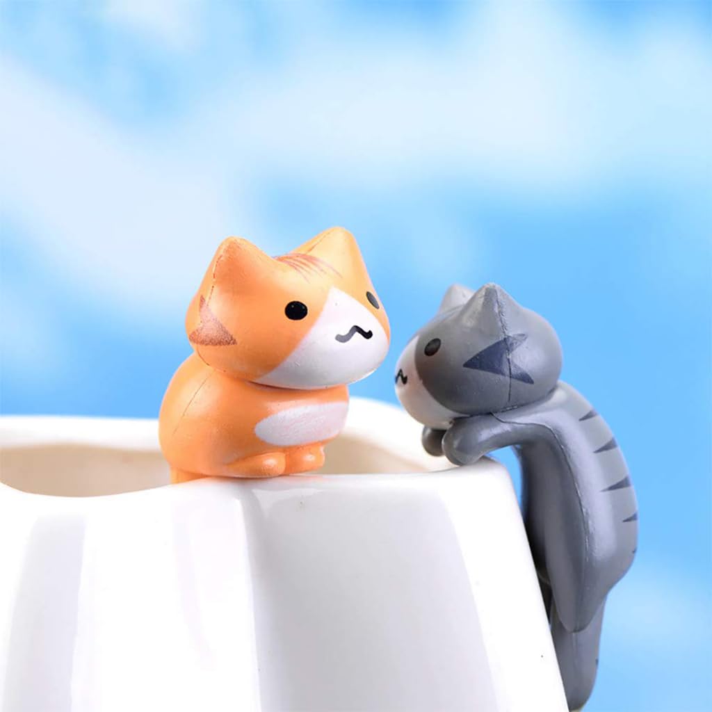 Zibuyu Cat Figurines for Home and Office Decor featuring Resin Craftsmanship | Lucky Gift