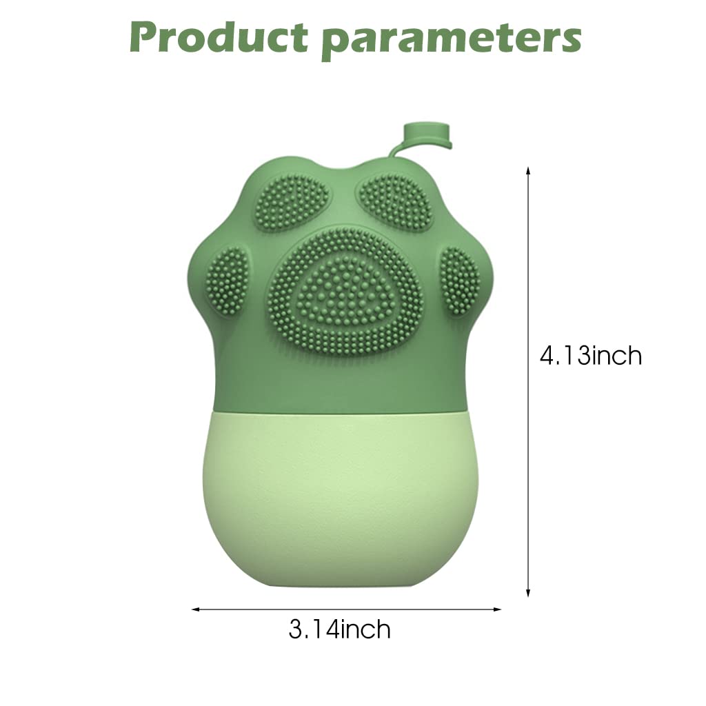 MAYCREATE Ice Roller for Face Massage with Anti Leak Silicone Mould and Cleansing Brush | Green