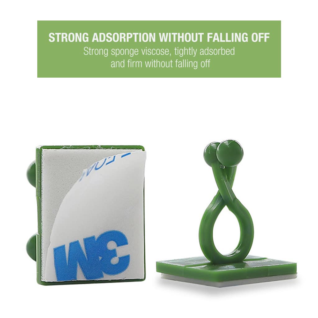 Optifit Plant Support Clips for Climbing Vines with Twist Lock and Self Adhesive | 150 pcs