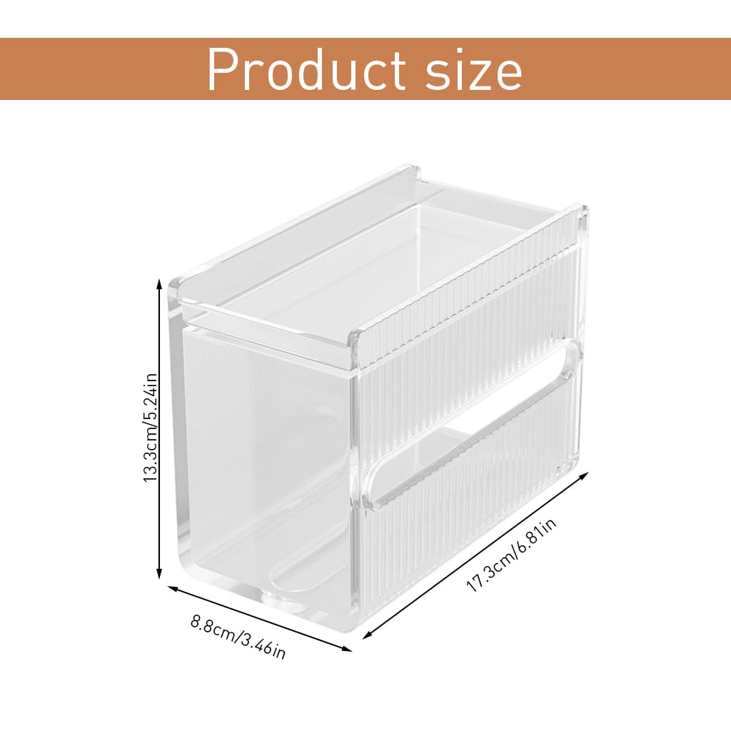 Supvox Wall Mount Toilet Paper Holder for Bathroom and Kitchen featuring Clear Acrylic Design