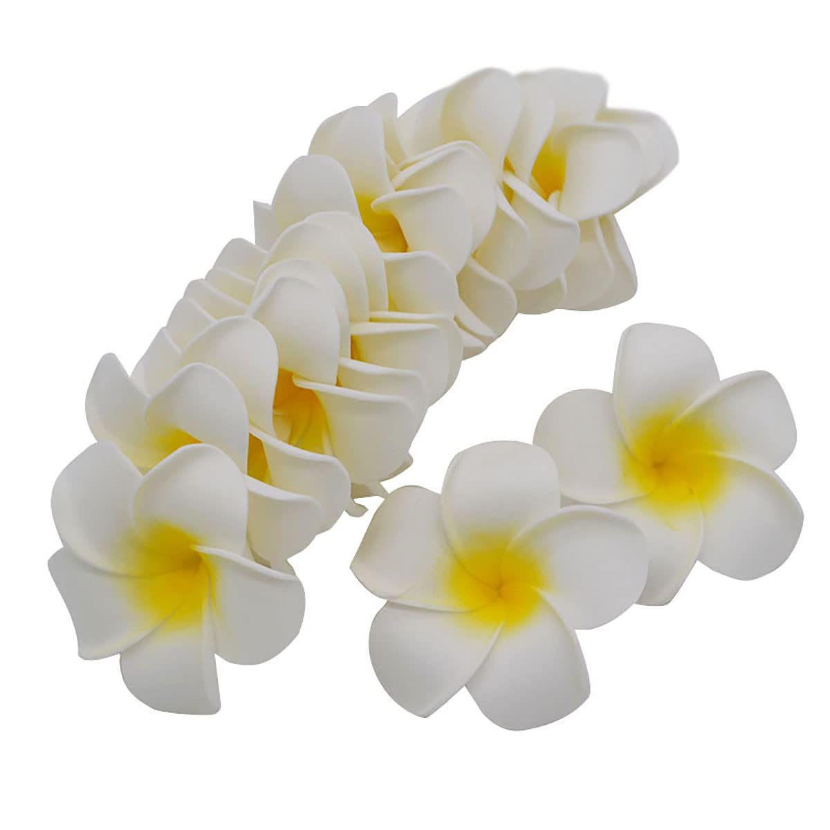 ZIBUYU® 20 Pieces of 6MM Foam Hibiscus Flower Petals for DIY Bridal Hair Clips, Hairpins, and Hair Accessories, Suitable for Home Weddings