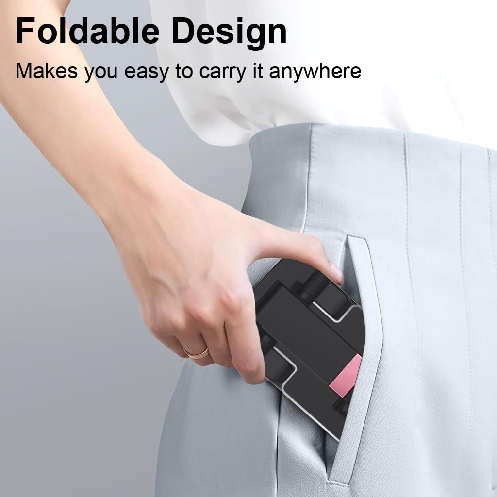 ZORBES Phone Stand for Desk and Travel with Adjustable Height & Tilt | Anti Slip Base