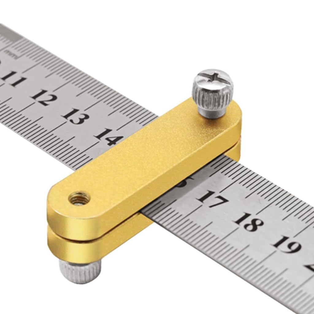 Serplex Sliding Stop for Steel Ruler with Ergonomic Locking System and Aluminum Alloy Build | Ideal for Woodworking and DIY Measuring Tasks