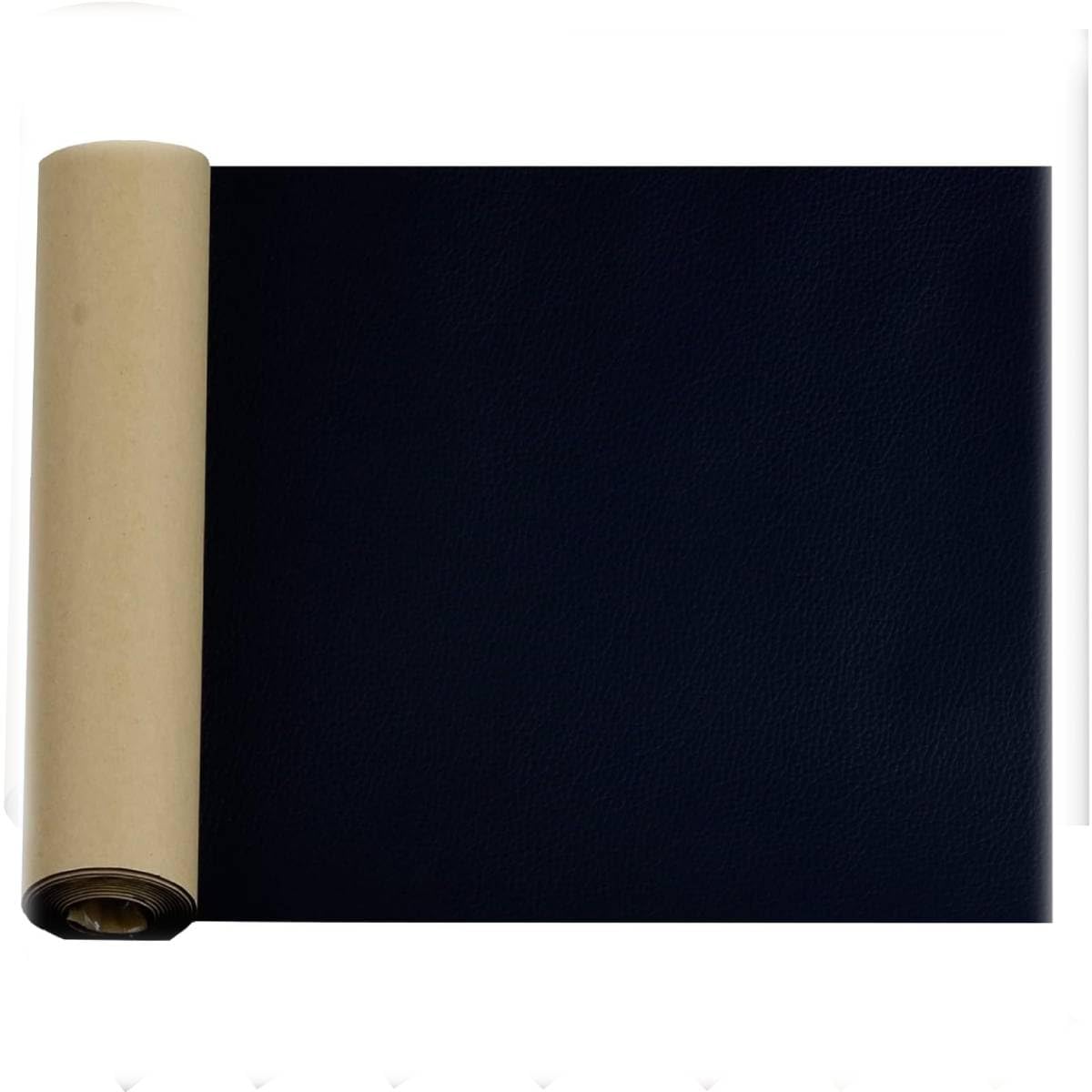 HASTHIP Leather Repair Patch for Couches and Car Seats featuring Self Adhesive 17.7×79 in Black PU Vinyl | Waterproof and Cuttable Design