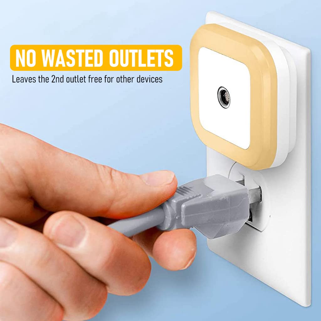 ELEPHANTBOAT LED Night Light 6 Pack for Home with Smart Light Sensor and Warm Glow | Plug and Play 0.5W Plug Lights