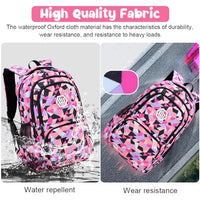 PALAY® Fashion Backpack Student Shoulder Backpack Geometric Printed Travel Backpack Laptop Backpack Multi-pouches Large Capacity School Backpack