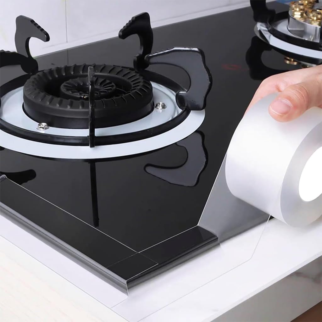 HASTHIP Transparent Gel Tape 2 in x 33 ft for Window Gap Sealing with Removable Adhesive | Windproof and Waterproof Caulk Strip for Kitchen and Bathroom