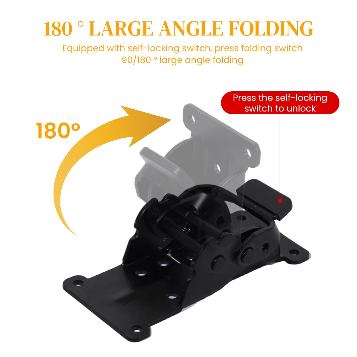 Serplex Folding Table Legs Bracket Set for Tables and Furniture with Self Lock Metal Hinges | 4pcs with Screws