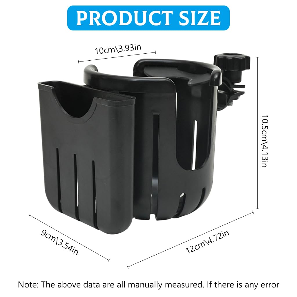 Proberos Water Bottle Holder for Bicycle with Screw Fix Mount and Dual Function Design | Black