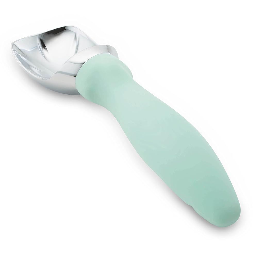 HASTHIP® Ice Cream Scoop Kitchen Stainless Steel Anti-Slip Handle Spoon Multipurpose for Fruit Dessert 3PCS