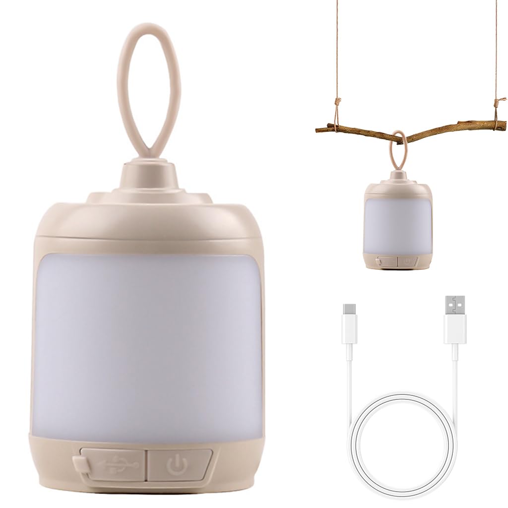 Proberos Camping Lamp with 4 Lighting Modes and Loop Handle | Compact 9.4x6.5x6.5 cm LED