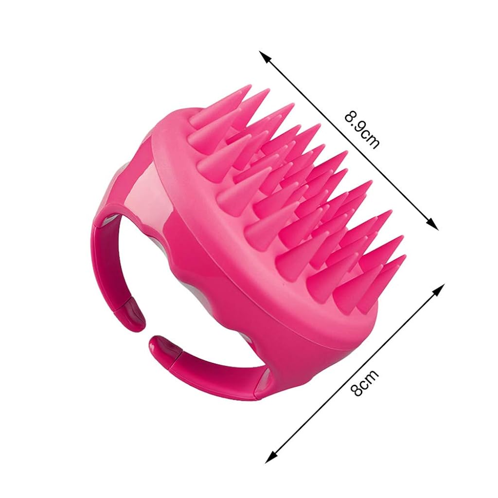 ELEPHANTBOAT  Hair Scalp Massager Shampoo Brush with Soft Silicone Bristles, Comfort Scalp Care Manual Head Massager for Anti Dandruff, Exfoliating-Pink