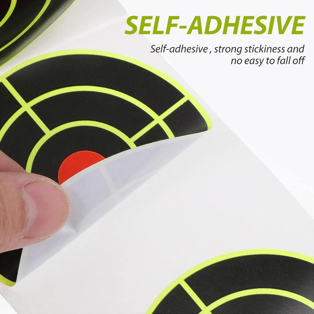 Optifit Shooting Aim Papers 200 pcs for Archery Practice with Fluorescent Bullseye 7.6x7.8 cm