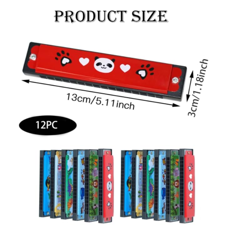 ZIBUYU Mouth Organ for Kids Beginners with 16 Hole Double Row Design and Metal Reeds | Educational Musical Gift