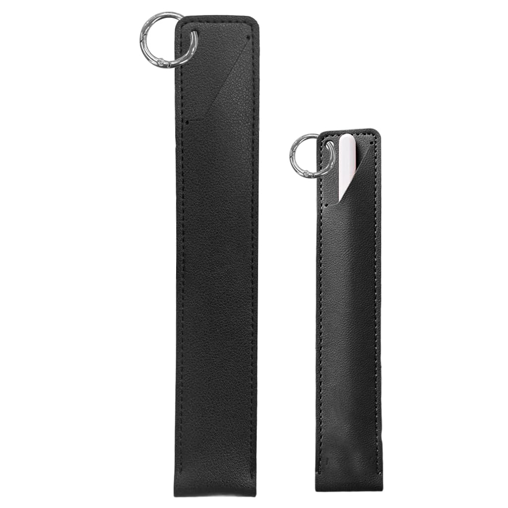 ZORBES Stylus Pen Cover for Apple Pencil with Metal Clasp Ring and Slotted Slash Open | 3.5x19.3 cm PU Leather Sleeve