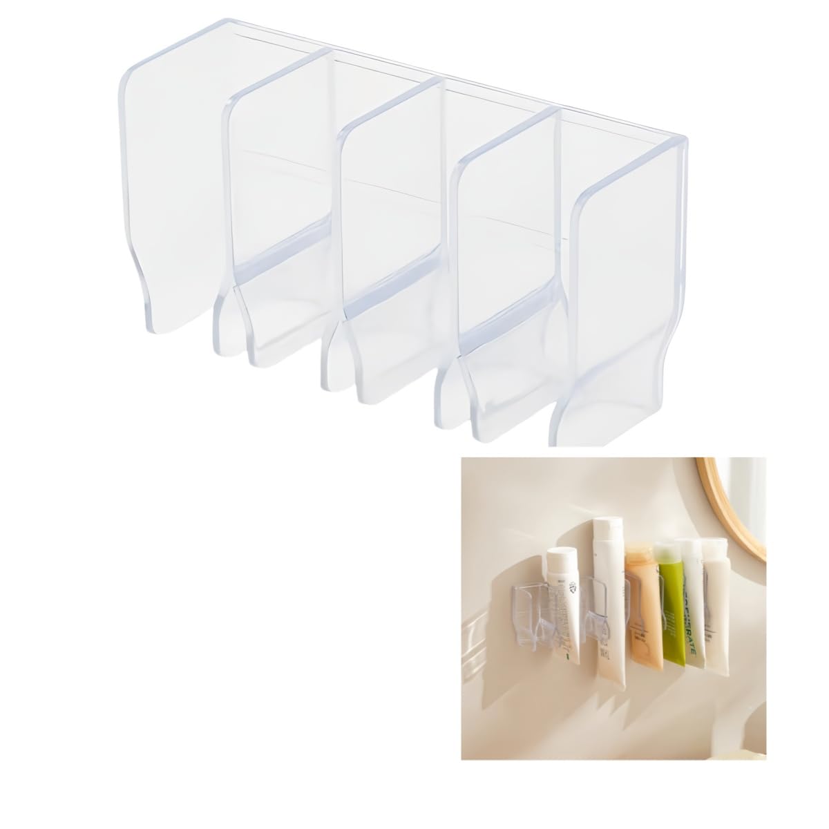 HASTHIP® 2pcs Punch-Free Storage Rack Toiletries