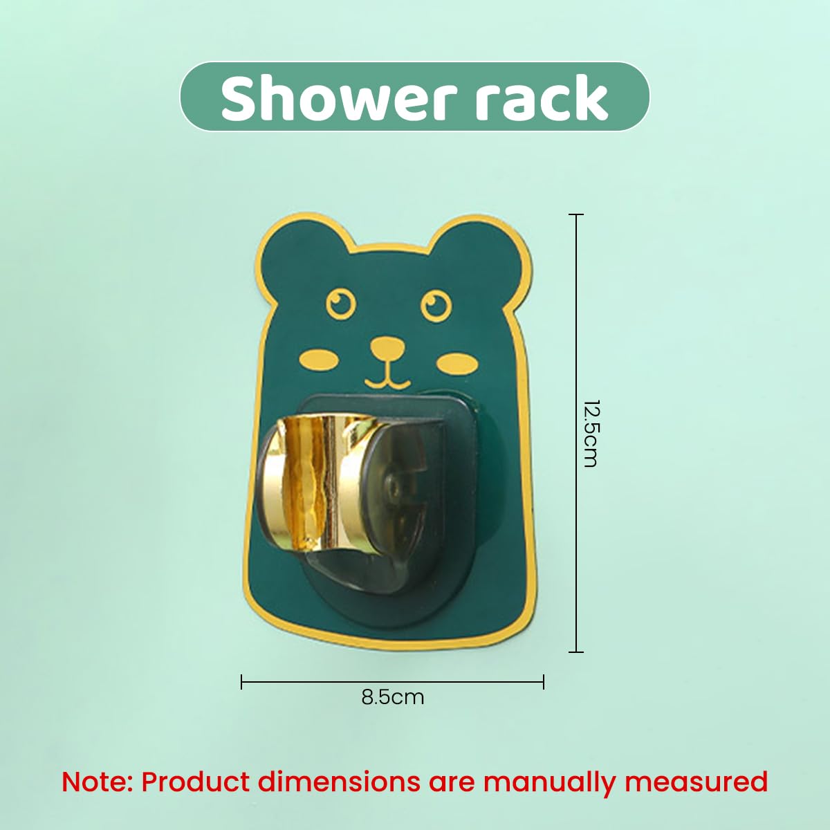 HASTHIP Self Adhesive Shower Head for Bathroom and Toilet with Adjustable Wall Mount | 2Pcs Waterproof PVC ABS Holder