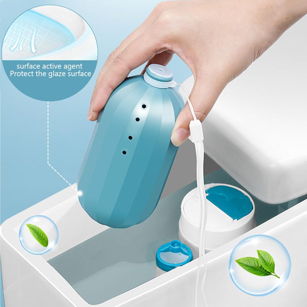 HASTHIP Automatic Toilet Bowl Cleaner for Bathrooms with Water‑Soluble Gel Cartridge Lasting 3 Months | Eco‑Friendly Lanyard Design