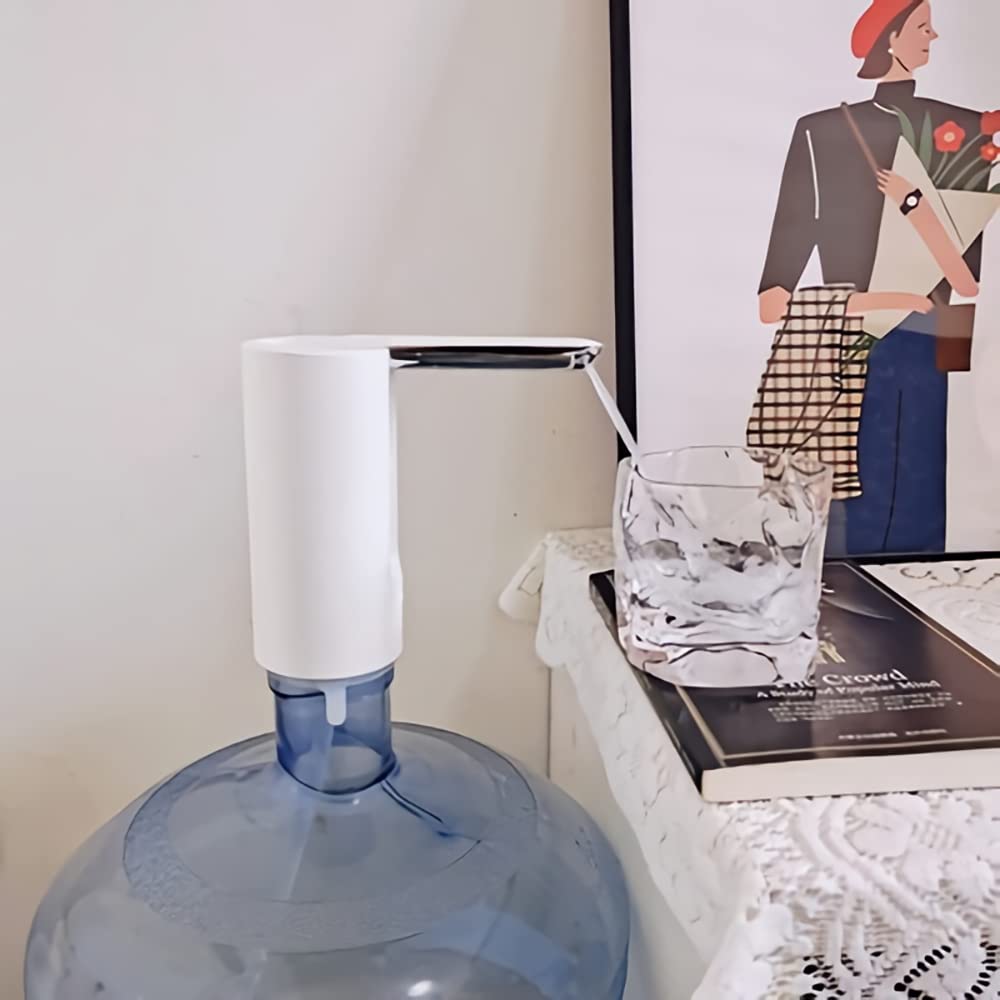 Supvox USB Rechargeable Automatic Water Pump for 20 L Bottle with Digital Display and Fold Down Spout