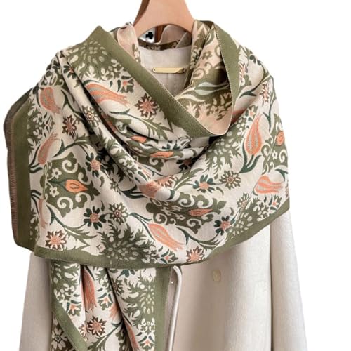 SANNIDHI® Womens Blanket Chunky, Pashmina Shawls Wraps Oversized Winter & Fall Warm Scarfs Soft Cashmere Feel for Women - Mixed Colors
