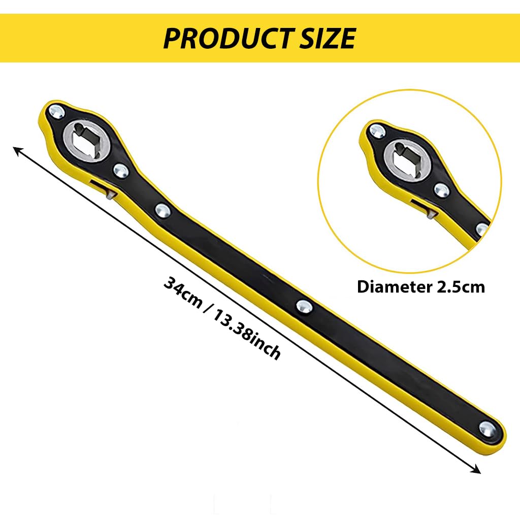 STHIRA Jack Ratchet Wrench for Car and SUV featuring 2 in 1 Hex Cross Design | 0.6 cm Handle