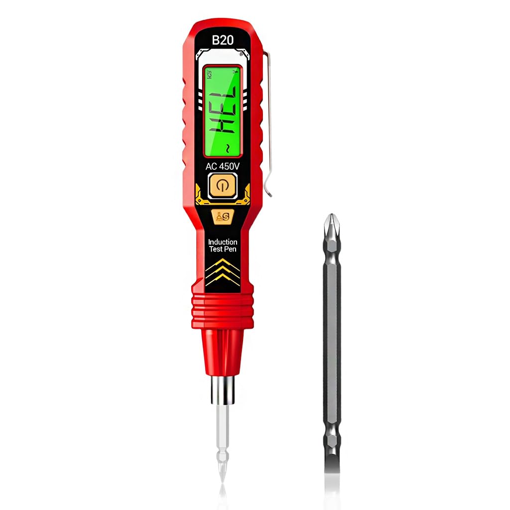 Serplex Voltage Tester Pen for Electrical Work with Dual Head Screwdriver & LCD Display | Non-Contact AC 450V Detection and LED Light