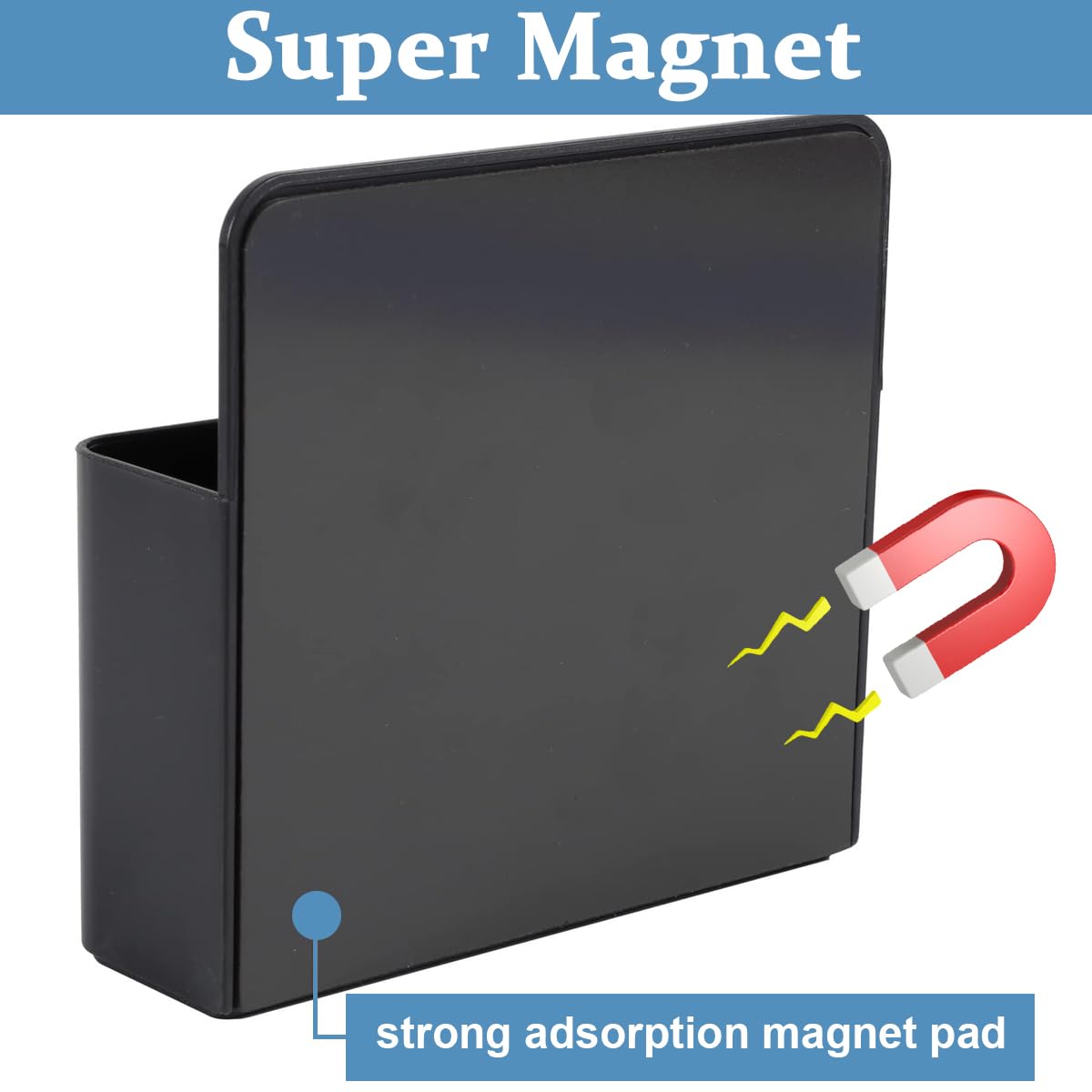 Climberty Magnetic Pen Holder 2 Pack for Refrigerator and Whiteboard featuring Adjustable Dividers