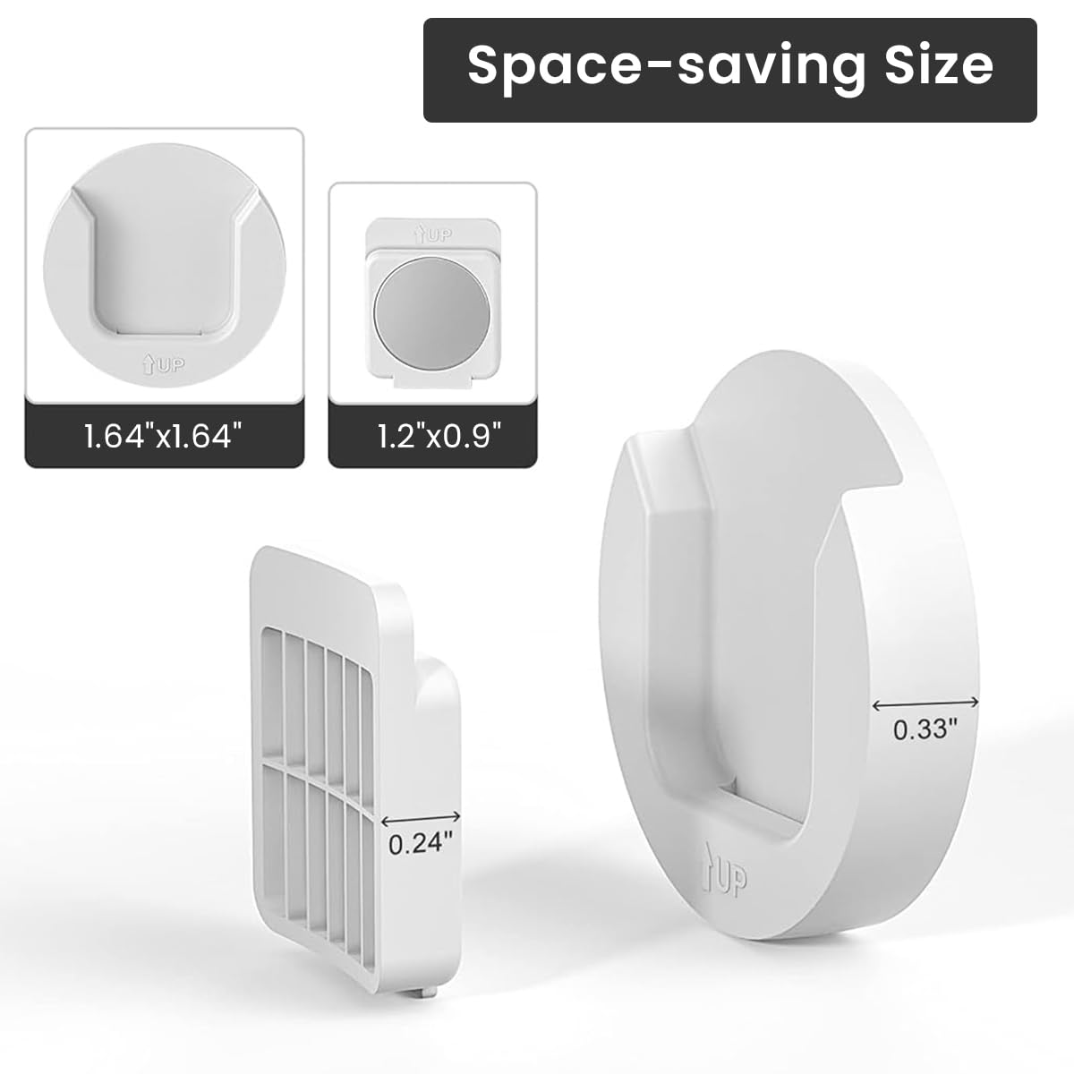 Verilux Magnetic Remote Control Holder for Wall Organization with Dual Lock Design | 4Pcs Self Adhesive ABS Mount