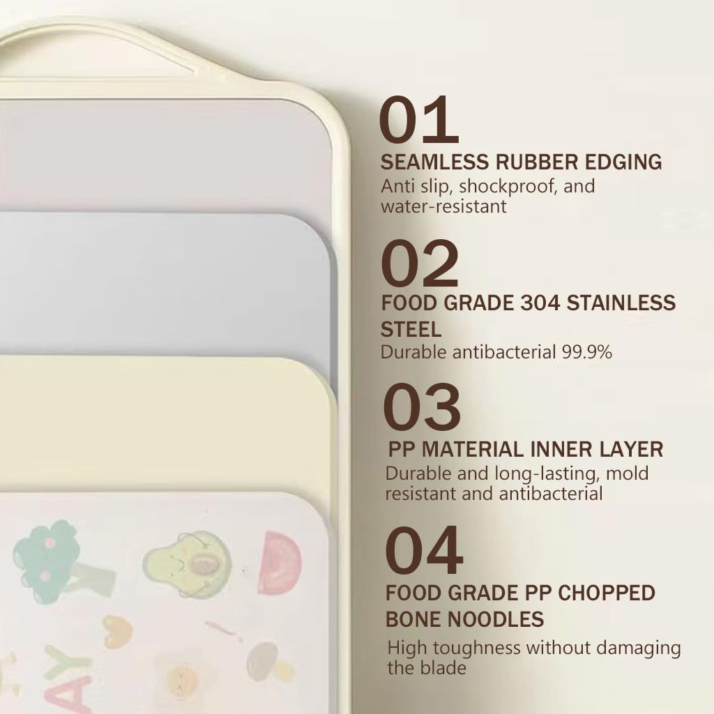 Supvox Chopping Board for Meat Fruit and Vegetables with Dual Sided Design | 18.1x11.8 in 304 Stainless Steel