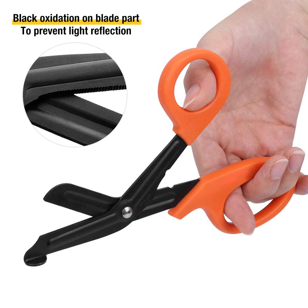 Serplex Medical Trauma Shears 7.5 Inch for Nurses featuring Blunt Tip & Non Stick Blades