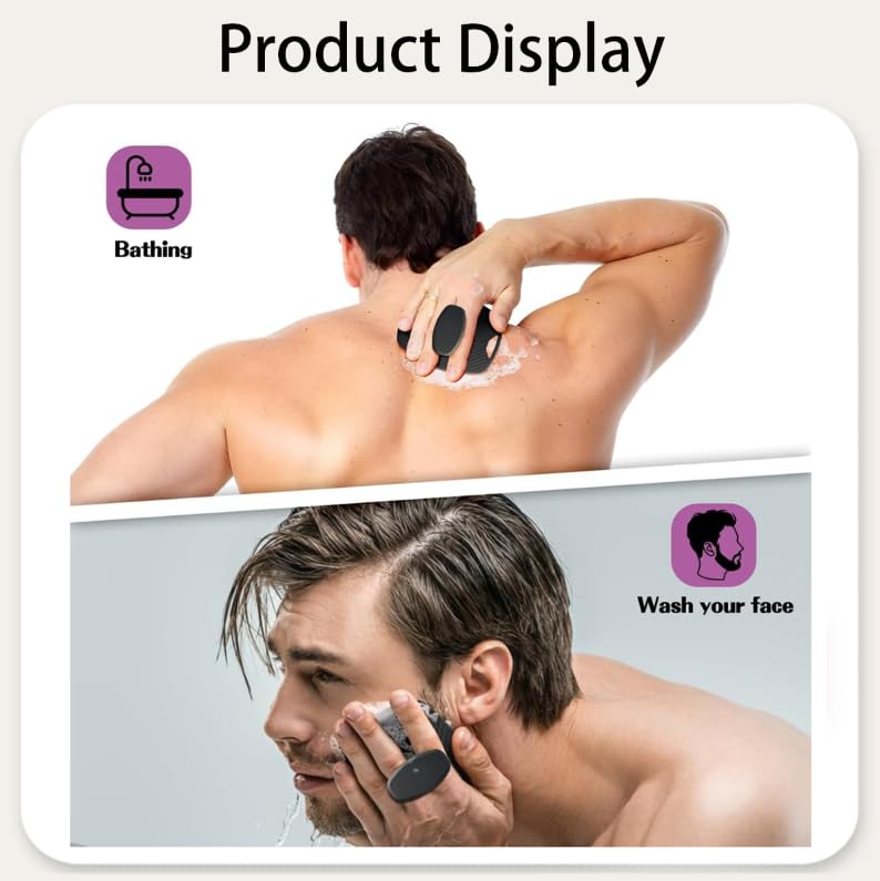 ZIBUYU Body Scrubber for Nourishing Skin with Soft Silicone Bristles | Gentle Shower Exfoliation