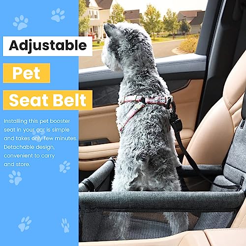 Qpets® Seat Cover for Car Dog, Car Seat Small Pet Car Seat Pet Booster Seat in Car with Waterproof Pad Portable Travel Dog Car Seat Basket for Medium Small Dog