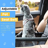 Qpets® Seat Cover for Car Dog, Car Seat Small Pet Car Seat Pet Booster Seat in Car with Waterproof Pad Portable Travel Dog Car Seat Basket for Medium Small Dog