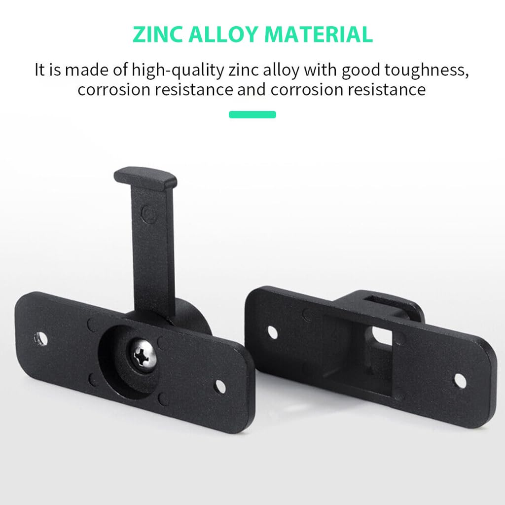 HASTHIP Door Lock for Home with 90 and 180 Degree Sliding Latch in Frosted Black | Zinc Alloy