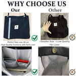 PALAY® Tote Bag Corduroy Solid Color Hand Bag for Women Shoulder Bag for Shopping, Commuting, Shopping Bag, Large Grocery Bag, Dark Blue