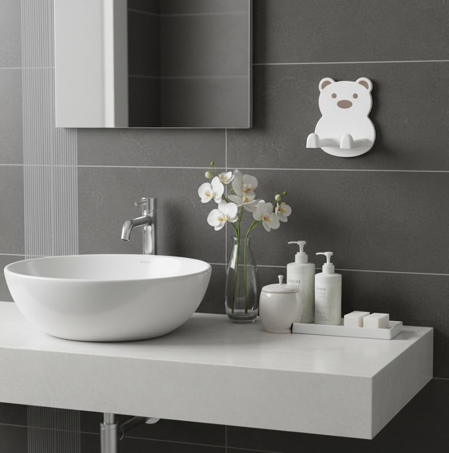 Zibuyu Hair Dryer Holder for Wall with Suction Cup Adhesion and Plug Slot | Bathroom Storage Rack
