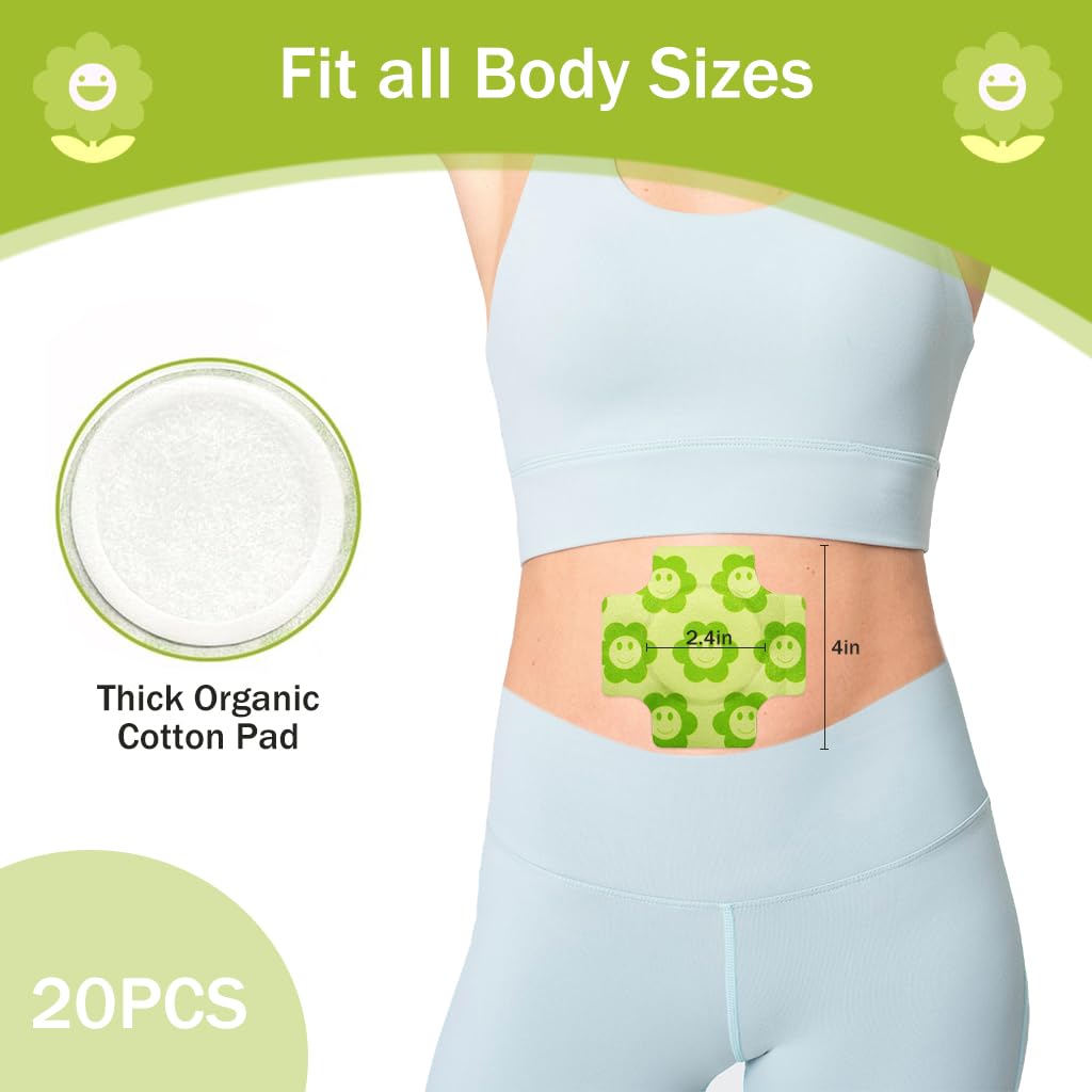 ZIBUYU Castor Oil Pack Wraps for Belly Button and Liver Detox 100 Pcs with Leak-Proof Cotton Design