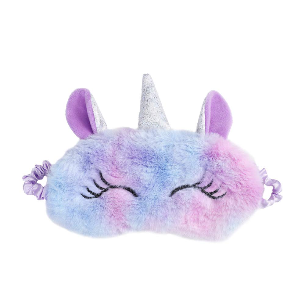 PATPAT Cute 3D Unicorn Sleep Mask Plush Sleeping Eye Cover for Women Girls Home Sleeping Traveling