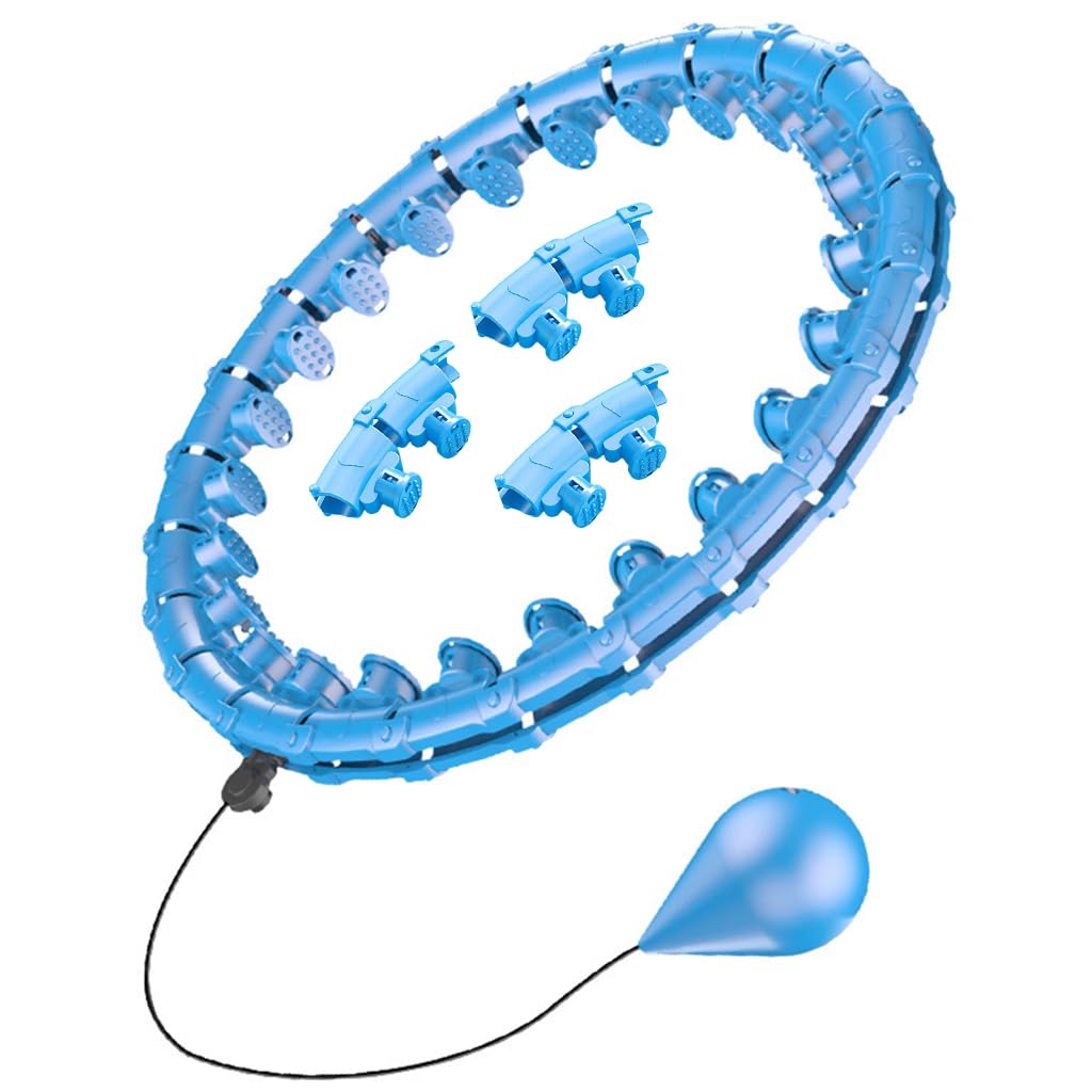 Proberos Smart Weighted Hula Hoop for Core Training with 30 Detachable Knots ABS Ring | Fitness Workout for Adults