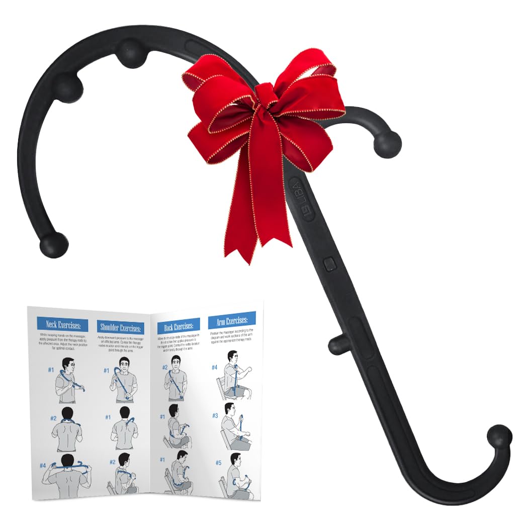 HANNEA® Self-Massage Tool Hook-shaped Pressure Point Massage Nodes for Neck, Shoulders, Back & Arms, Includes Instruction Guide, Gift for Relaxation and Muscle Relief, Self Care