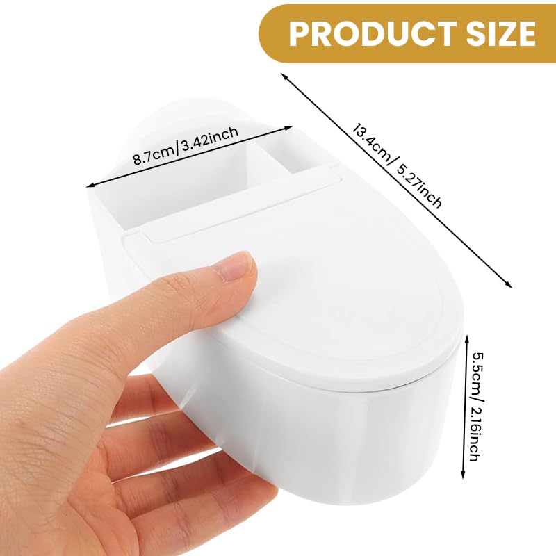 HASTHIP Ash Tray for Cigarette featuring Toilet-Inspired Lid and Removable Steel Liner | Wall or Desk Use