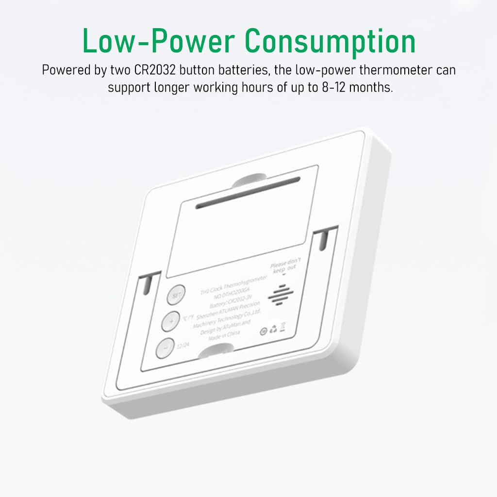 HASTHIP Humidity Temperature Thermometer for Home and Office with 2.8 in LCD Display | Accurate Indoor Hygrometer Gauge