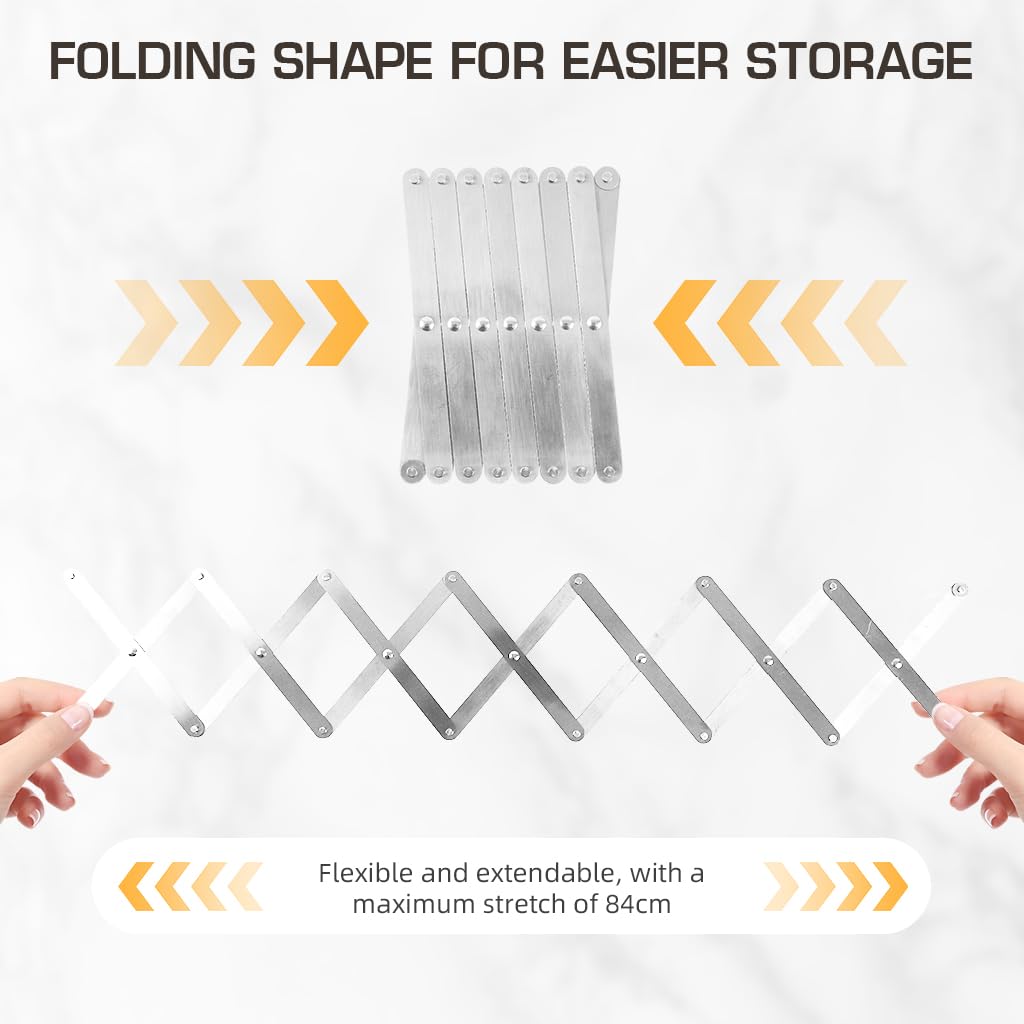 ZIBUYU Dish Rack for Kitchen with Retractable Space Saving Design and Stainless Steel Stability