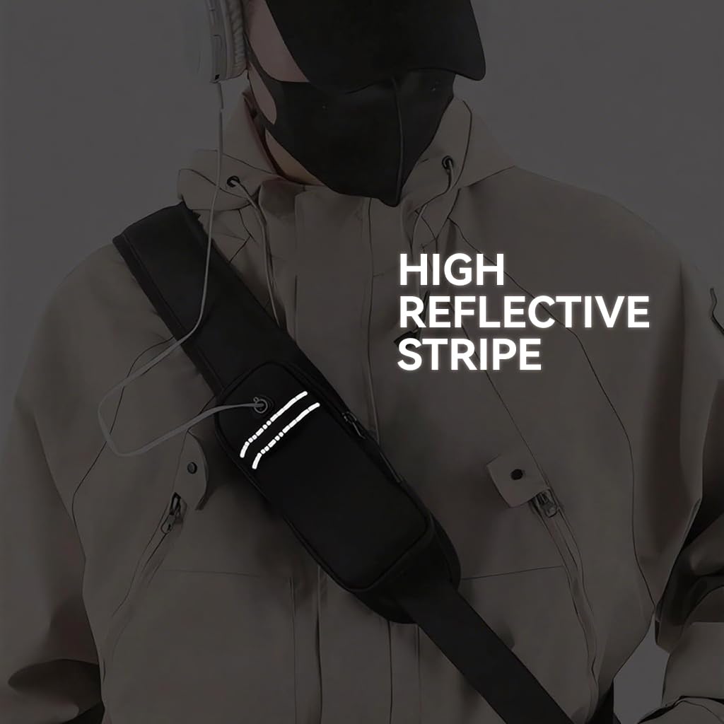 GUSTAVE Chest Bag for Travel and City Commute with Waterproof Oxford Cloth | Crossbody Design Featuring Bottle and Phone Pockets