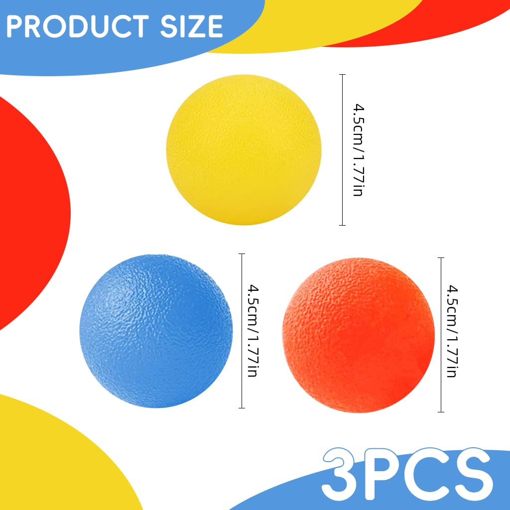 Proberos Squeeze Balls for Stress and Anxiety Relief featuring Textured Silicone 2 in Set | Pocket Grip Strength Training and Finger Exercise