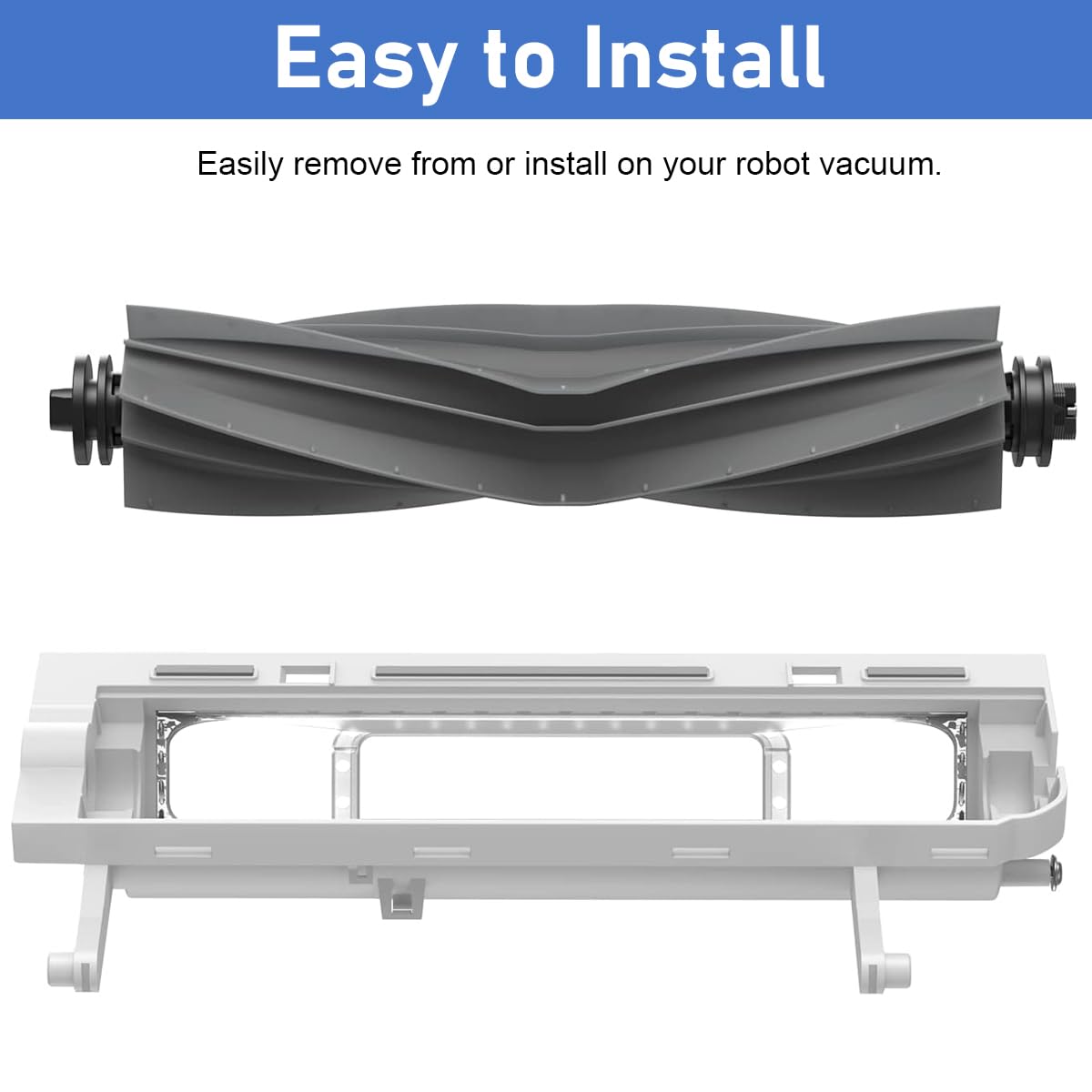 Verilux Replacement Parts Main Brush for Dreame S10 Pro Plus and L10S Ultra | 2PCS Set