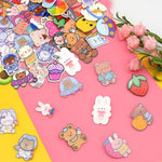 HASTHIP® 50pcs Cartoon Brooch Pins for Backpacks Acrylic Cute Bag Pins Assorted DIY Aesthetic Pin Kawaii Decorative Accessories for Clothing, Hats, Jackets, Purse, etc