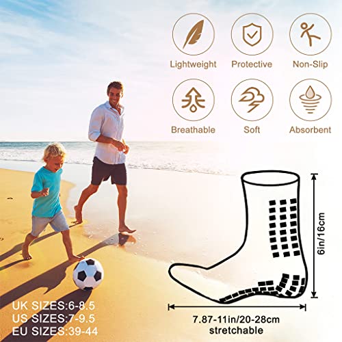 Proberos® Hi-Tech Performance Athletic Socks Combo for Men & Women, Anti-Slip Cushioned Ankle & Football Socks, Rubber Grip, Calf & Ankle Length for Badminton, Soccer, Gym, Running, Training