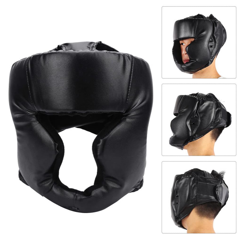 Optifit Boxing Headgear for Training and Sparring with Thick Sponge Padding | PU Leather for Teens and Adults