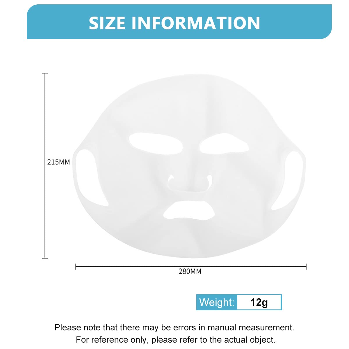 MAYCREATE Reusable Face Mask Holder for Sheet Masks with Ear Loops & Silicone Cover | Clear